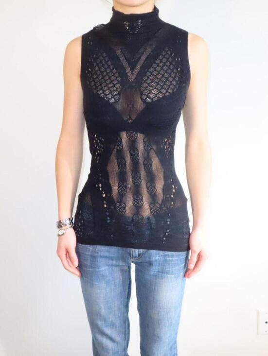 Cache Tops - Cache Women's Black Bodysuit